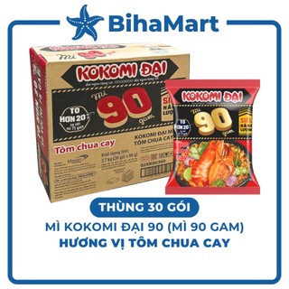 - masan - mì kokomi 90 gói hương vị tôm chua cay - mì kokomi ăn liền hương vị tôm chua cay