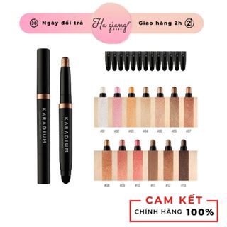Phấn Mắt Nhũ Mắt KARADIUM Shining Pearl Shadow Stick 2 Đầu Dạng Thỏi Vặn Lâu Trôi Chống Nước Lên Màu Cực Xinh
