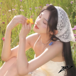 (Có sẵn) AOE STUDIO - Khăn turban đội đầu băng đô bandana phối ren hoa hình tam phong cách nàng thơ Hàn Quốc dễ thương