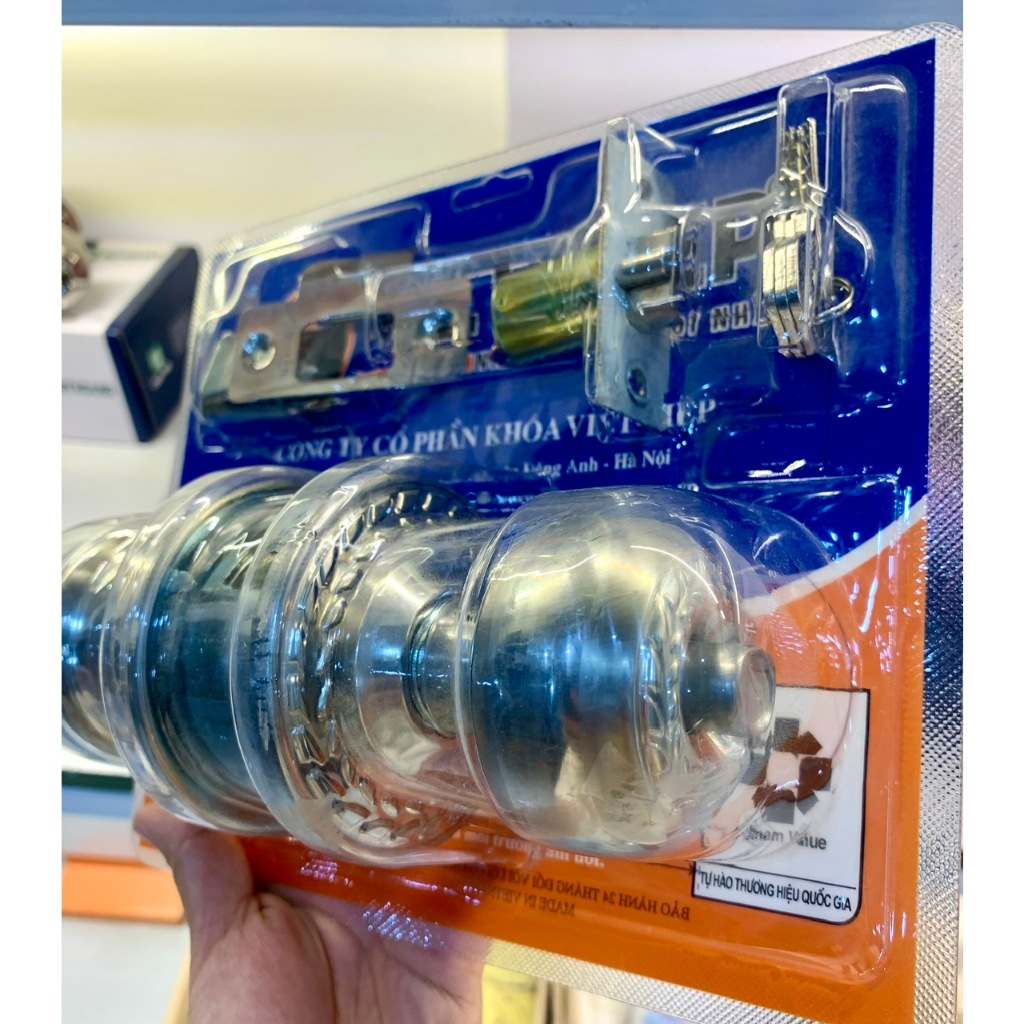 CYLINDRICAL DOOR LOCK VIET TIEP LOCK 4206 WC/ KHÓA TAY NẮM TRÒN HIỆN ĐẠI WC VIỆT TIỆP 4206