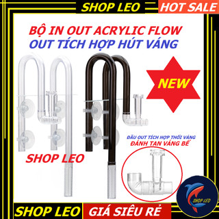 Bộ In out Flow AQUAPRO - đầu Out tích hợp thổi váng đánh tan váng- Bộ In out cho máy lọc - Phụ kiện thủy sinh