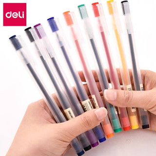 Bút mực gel Deli 0.5mm 8 màu kèm 8 ống mực thay thế
