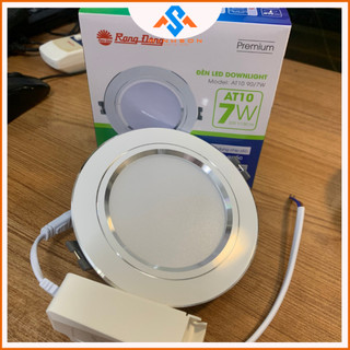 Đèn led âm trần rạng đông 7w lỗ 90mm ánh sáng trắng, vàng, đổi màu chính hãng bh 12 tháng