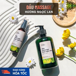 Dầu Massage Body Hương Ngọc Lan HENY GARDEN, Dưỡng Da Từ Dầu Mát Xa Hạt Nho, Olive và Cám Gạo