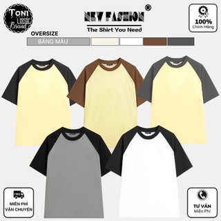 Áo Thun RAGLAN BASIC Oversize Tay Lỡ Local Brand Cotton 100% 260gsm form rộng 40-90kg Unisex (RL100L - Chính phẩm)