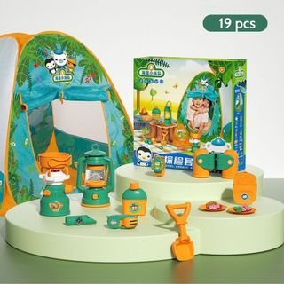 Đồ chơi lều cắm trại cho bé, 19 chi tiết, đồ chơi camping kèm liều