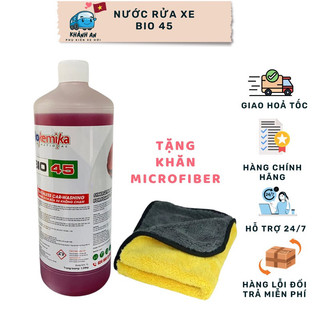 Nước rửa xe không chạm Bio 45 rửa sạch cả đất đỏ, bùn đất bám lâu ngày [chính hãng Ekokemika 1L]