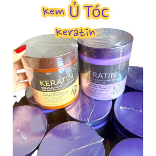 Kem ủ tóc keratin collagen 1000ml lavender brazil nut - ủ hấp tóc cung cấp dưỡng chất keratin