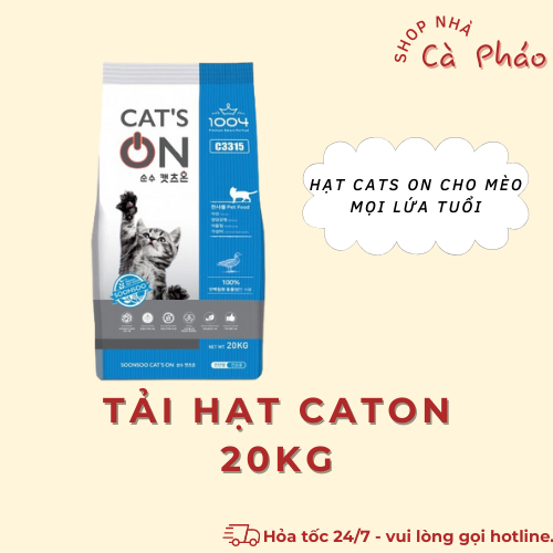 Thức ăn hạt cho mèo CATS ON mọi lứa tuổi - BAO 20KG, Thức Ăn Cho Mèo Hạt Khô Cats On Hàn Quốc