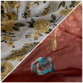 Khúc 2m7 voan tơ, voan chifon bông - mỏng, rũ, không giãn - khổ 1m5 - may áo dài, đầm, kiểu