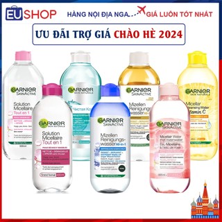 Nước tẩy trang Garnier Micellar bản Nga Đức Pháp Lọ 400ml