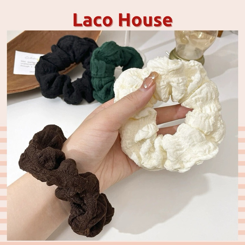 Dây buộc tóc nữ vải trơn ⋆｡ ﾟ☾ ﾟ｡⋆ Scrunchies trơn basic J167