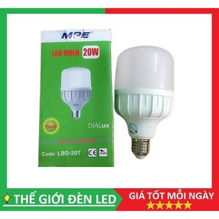 Đèn led trụ mpe thân nhựa 20w, 30w, 40w, 50w hàng chính hãng