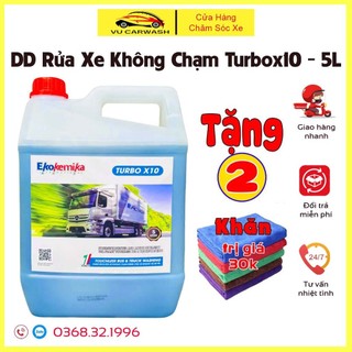 Dung Dịch Rửa Xe Không Chạm - Nước Rửa Xe Ô Tô, Xe Máy Turbo x 10 Chuyên Dụng Cho Xe Tải, Công Ten Nơ 5L