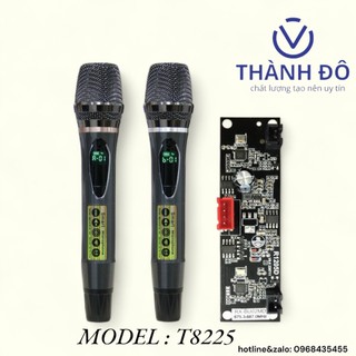Micro loa kéo model:t8225 sóng uhf sét tần số có tăng giảm âm lượng