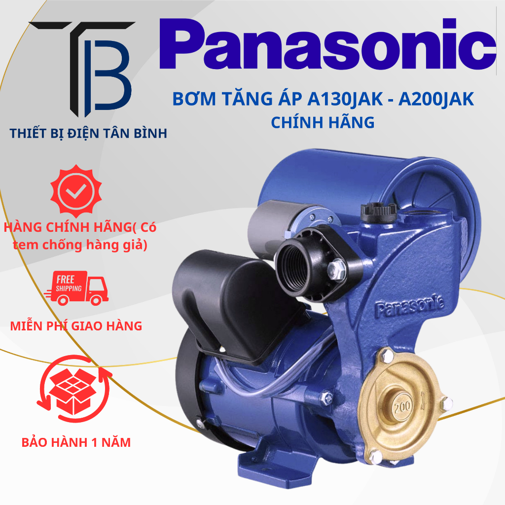 {CHÍNH HÃNG} Bơm tăng áp 125w A-130JAK __ A-200JAK 200W Panasonic NHẬP KHẨU 100% NGUYÊN THÙNG