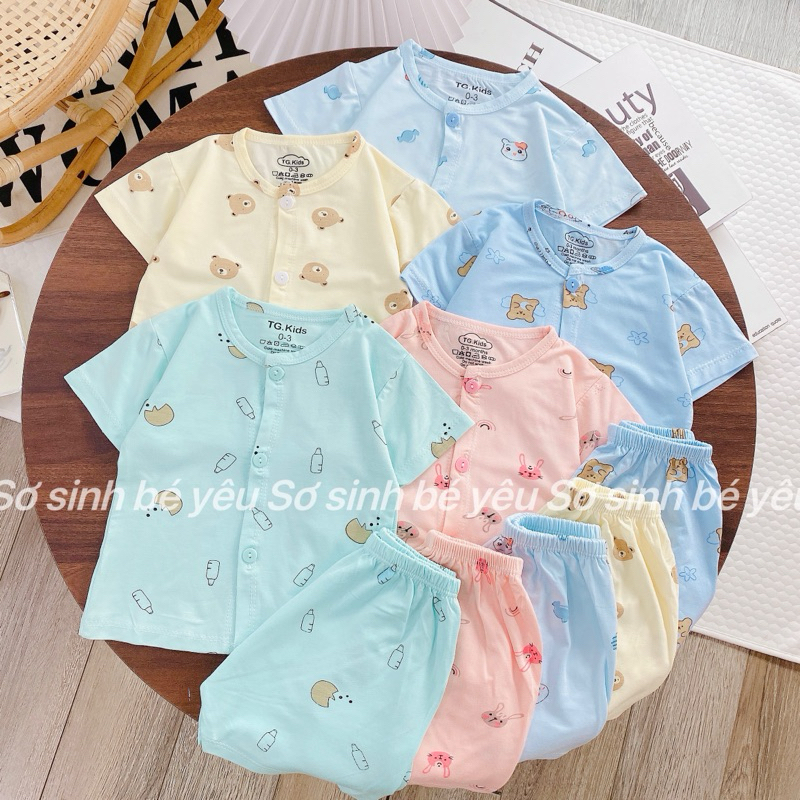 (MS69)Bộ cộc tay peptit siêu mát, mềm, mịn khuy giữa cho bé trai/bé gái