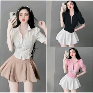 Áo sơmi kiểu và Chân váy lẻ bigsize 50-90kg mát, tiện lợi với Áo vải lụa hàn, váy chất Tuyết thái dày dặn có lót Nữ top
