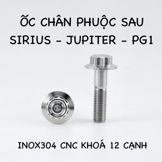 Ốc chân phuộc sirius - jupiter - pg1 inox304 cnc