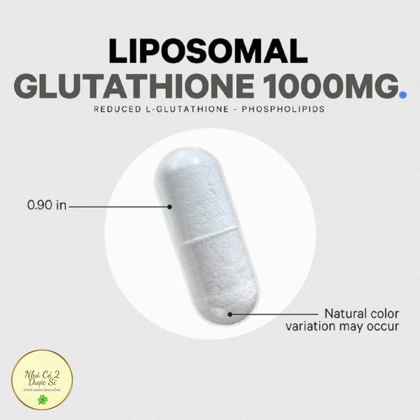 Viên Uống Glutathione 1000mg Sáng Da, Mờ Nám, Tàn Nhang Liposomal Glutathione 1000mg Codeage - Hộp 60 viên