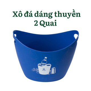 Xô đá ướp lạnh 2 quai dáng thuyền - Xô đá ướp lạnh rượu bia, trái cây tươi mát dung tích 2,4L