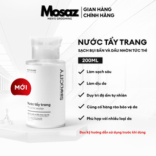 Nước tẩy trang sạch bụi bẩn và dầu nhờn tức thì Men Stay Simplicity Micellar water 80ml/200ml