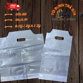 10 kg túi đựng trà sữa 2 ngăn / 1 ngăn mang đi siêu tiện lợi