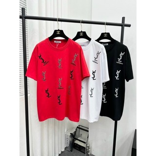 Áo thun tay lỡ form rộng unisex đính đá chất liệu cotton cao cấp