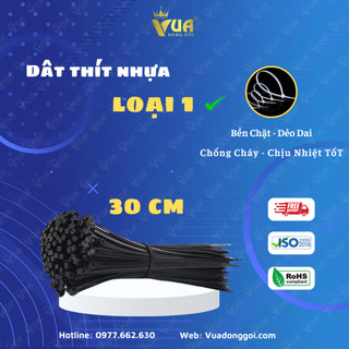 Dây Rút Nhựa 50cm, Dây Thít Nhựa, Lạt Nhựa , Màu Đen, Dài 30cm, 1 Gói 250G - 500G