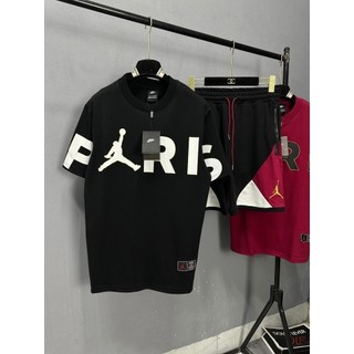 Bộ quần áo nam jor dan in chữ paris siêu đẹp - bộ quần áo cộc mùa hè nam jor dan cao cấp