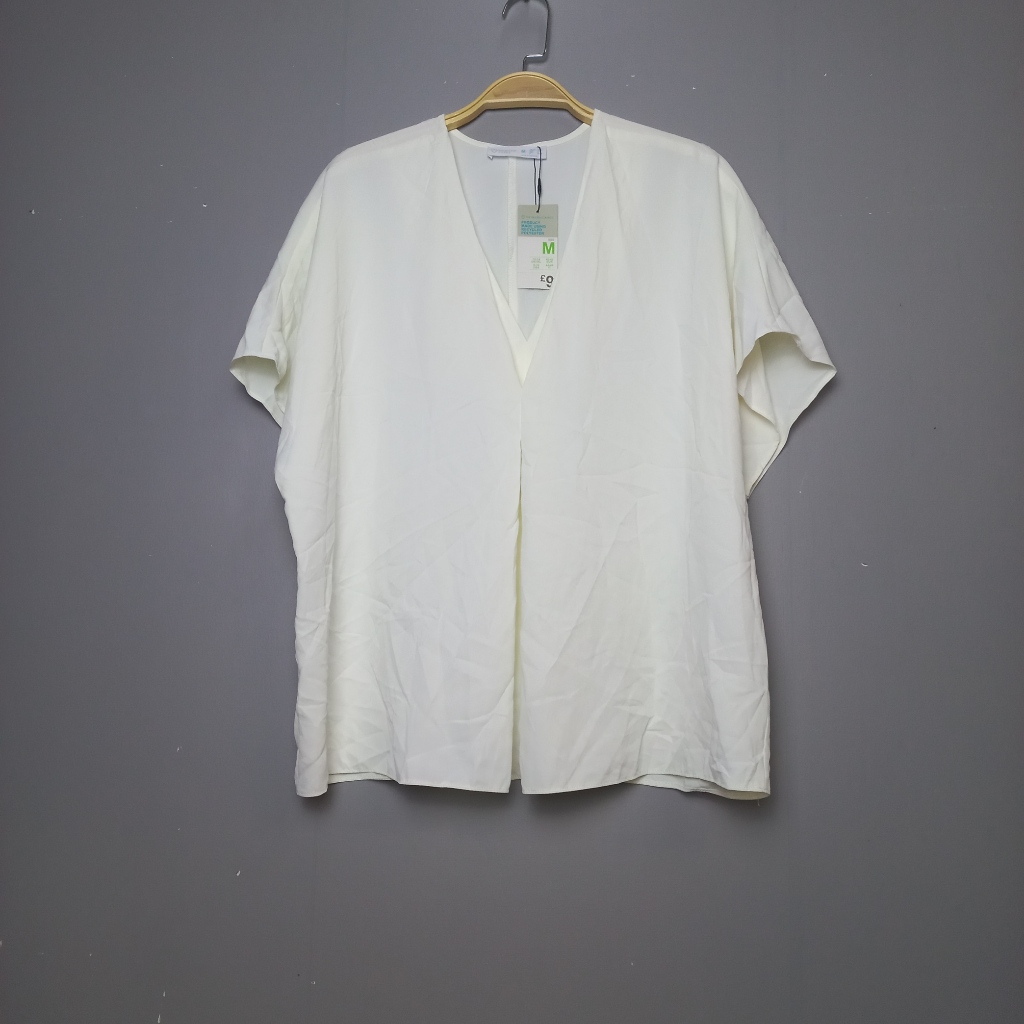 Áo sơ mi nữ lụa cổ V kiểu xuất khẩu Primark