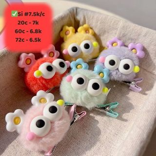 Kẹp tóc nhồi bông tai hoa siêu xinh