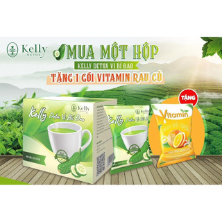 Trà bí đao Kelly detox date mới tặng vitamin hàng công ty