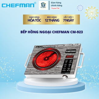 Bếp Hồng Ngoại CHEFMAN CM-923, Mặt Bếp Kính Cường Lực Siêu Bền, Cam Kết Chính Hãng, Bảo Hành Lên Đến 12 Tháng