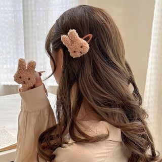 Kẹp Tóc Thỏ Lông Xù Dễ Thương