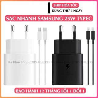 Sạc nhanh samsung 25w cho các dòng máy chân sạc typec