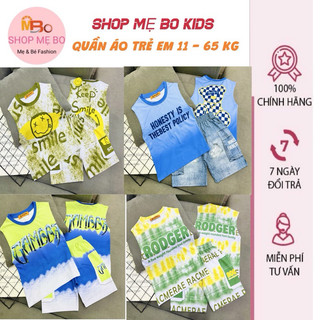 ĐỒ BỘ BA LỖ THUN LẠNH CHO BÉ TRAI mặc nhà mềm mát 3d size đại nhí từ 10 đến 40kg