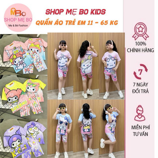 Bộ mặc nhà bé gái 3d thun gân ngắn tay dài tay size nhí đại từ 10 đến 40 kg