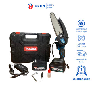 Máy cưa xích pin cầm tay Makita máy cưa gỗ mini dùng pin, cưa xích pin mạnh mẽ bền bỉ