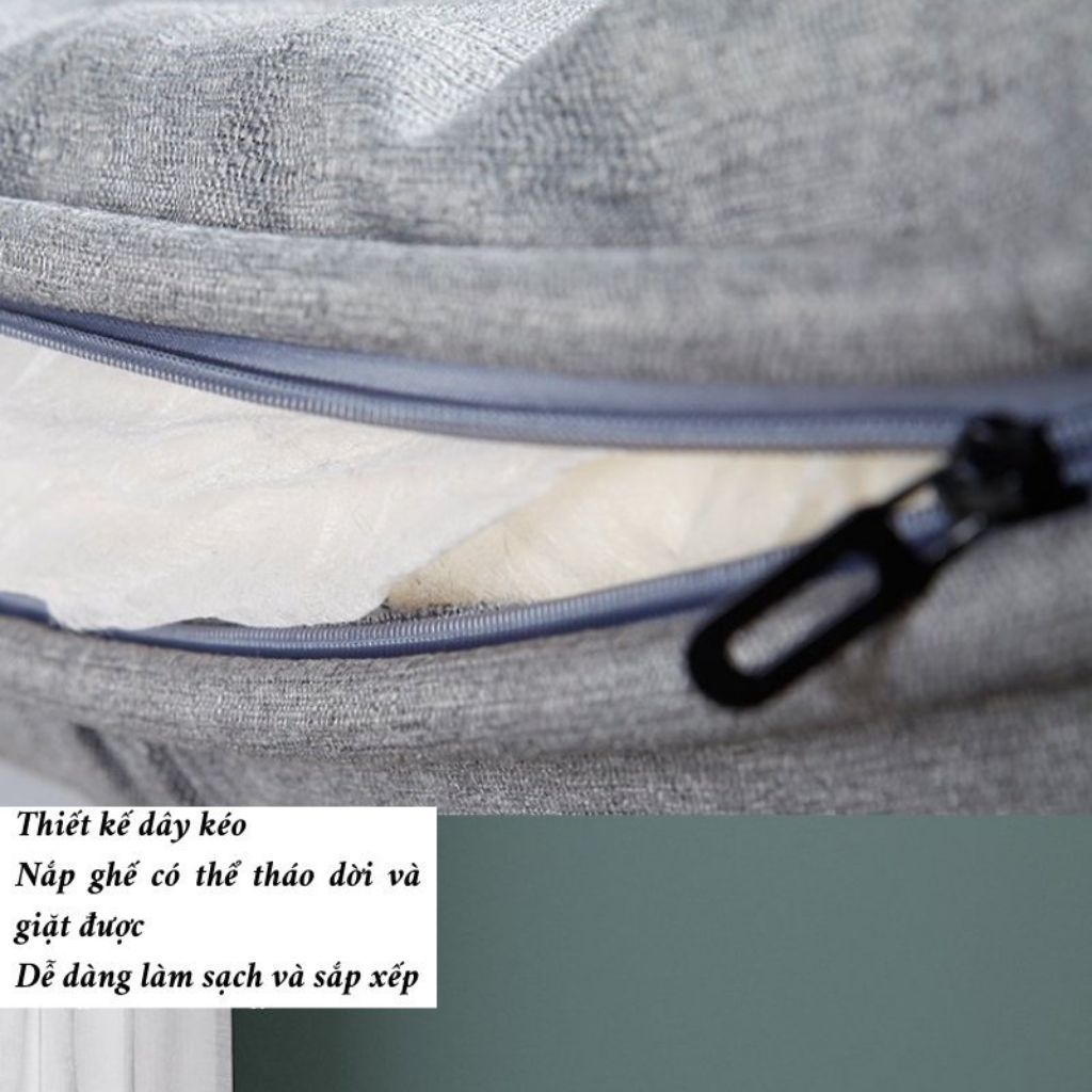 Ghế sofa giường gấp gọn khung thép có khóa kéo để WC, Sofa giường vải nỉ thô chống thâm hút mồ hôi (Miễn Phí Vận Chuyển) | BigBuy360 - bigbuy360.vn