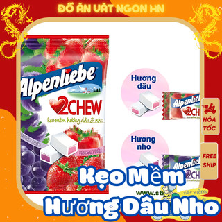 Kẹo dẻo alpenliebe hương dâu nho kẹo ăn vặt ngon hấp dẫn giá rẻ