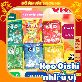 kẹo oishi vị ổi vải chanh me bạc hà kẹo ăn vặt ngon giá rẻ