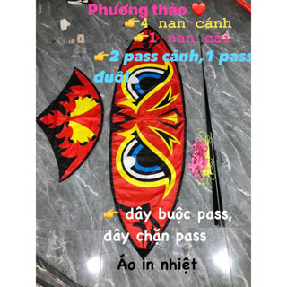 combo đầy đủ tự làm diều 1m7 áo in nhiệt(lưu ý:diều chưa làm sẵn,anh em phải tự làm)