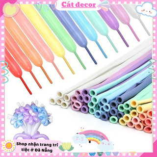 Set 10 quả bong bóng dài màu Pastel-Macaroon