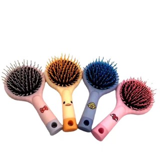 Gương kèm lược cầm tay màu màu pastel, lược gỡ rối kèm gương tiện lợi