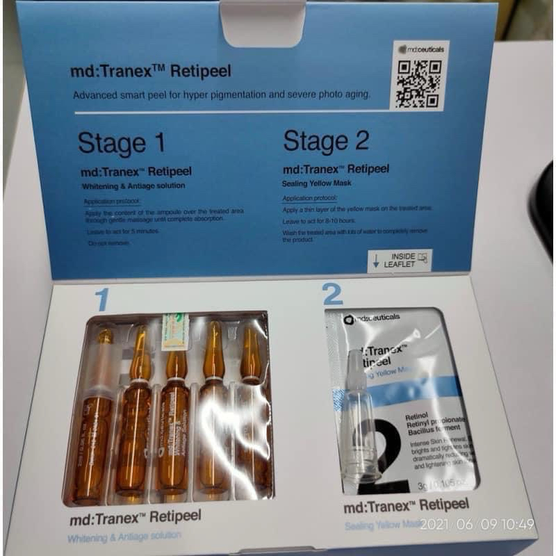 MD:CEUTICALS MD: TRANEX RETIPEE – PEEL 5 ống x 5 mặt nạ