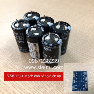 Combo 06 Siêu tụ điện 100F 2.7V kèm mạch cân bằng điện áp