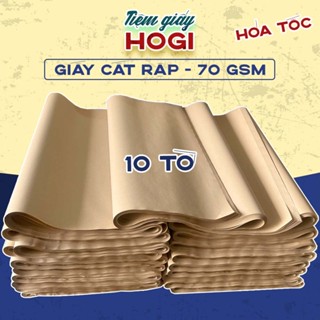 10 Giấy cắt rập mỏng HOGI, giấy xi măng gói hoa, gói quà định lượng 70gsm, dày dặn, chắc chắn