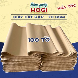 100 tờ giấy cắt rập mỏng HOGI, giấy xi măng gói hoa, gói quà định lượng 70gsm, dày dặn, chắc chắn