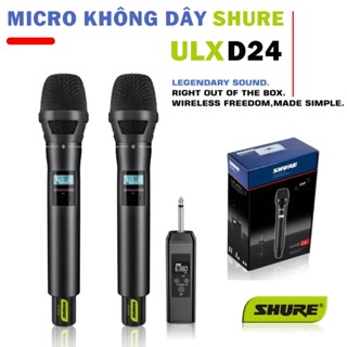 Micro Karaoke Không Dây SHURE ULXD24 Hát Nhẹ Bắt Sóng Tốt, Sử Dụng Phòng Karaoke, Gia Đình, Loa Kéo Amly, Vang Cơ Mixer